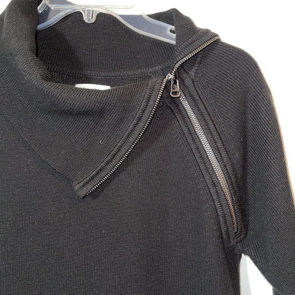 CALVIN KLEIN Women’s L Black Sweater Knit Dress Black - Picture 4 of 7